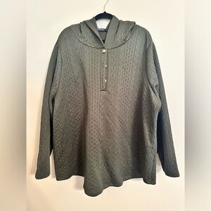 Bloomchic Olive green long sleeve with hoodie, size 26. New, but never worn